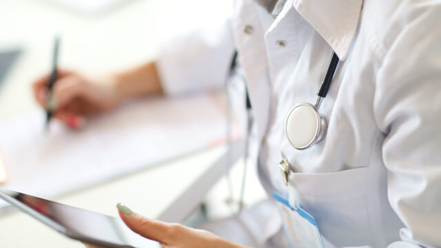 Hospital and medicine. Doctor at work